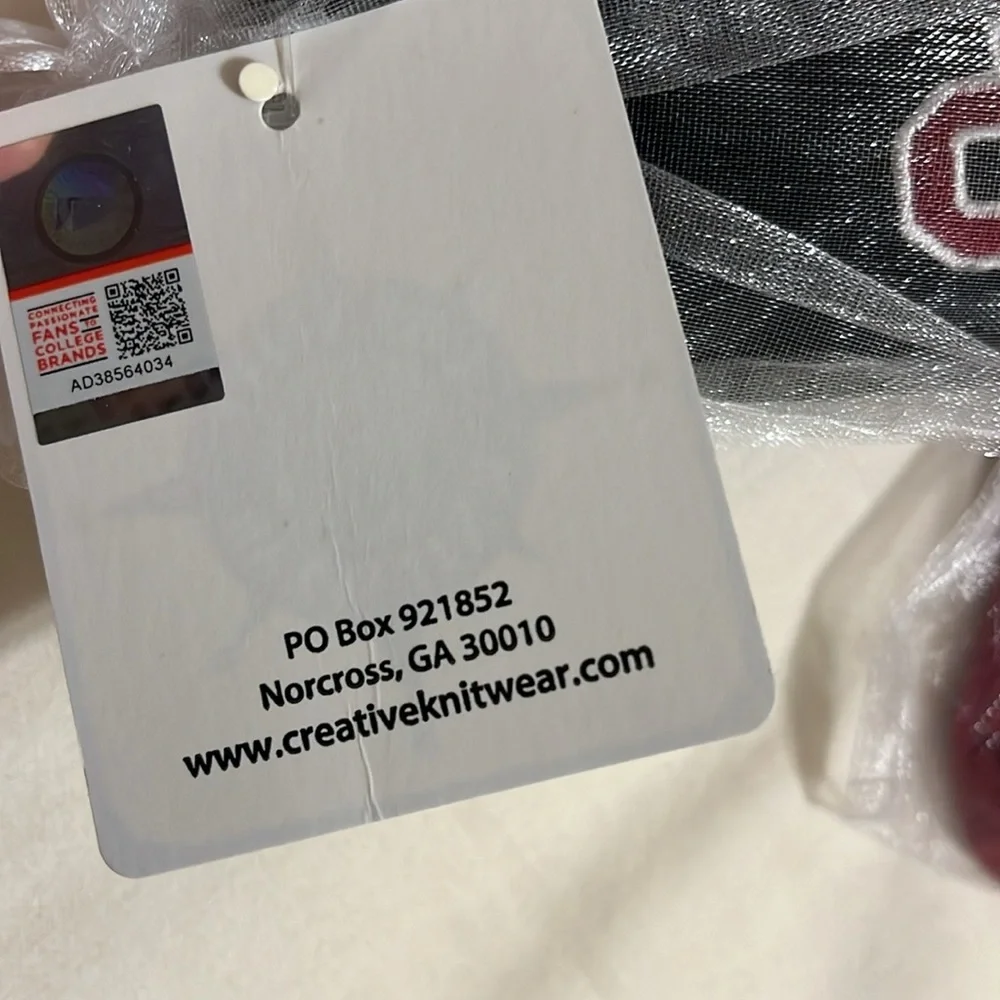 NEW Two Pair Creative Knitwear University Oklahoma Sooners Newborn Bootie Socks